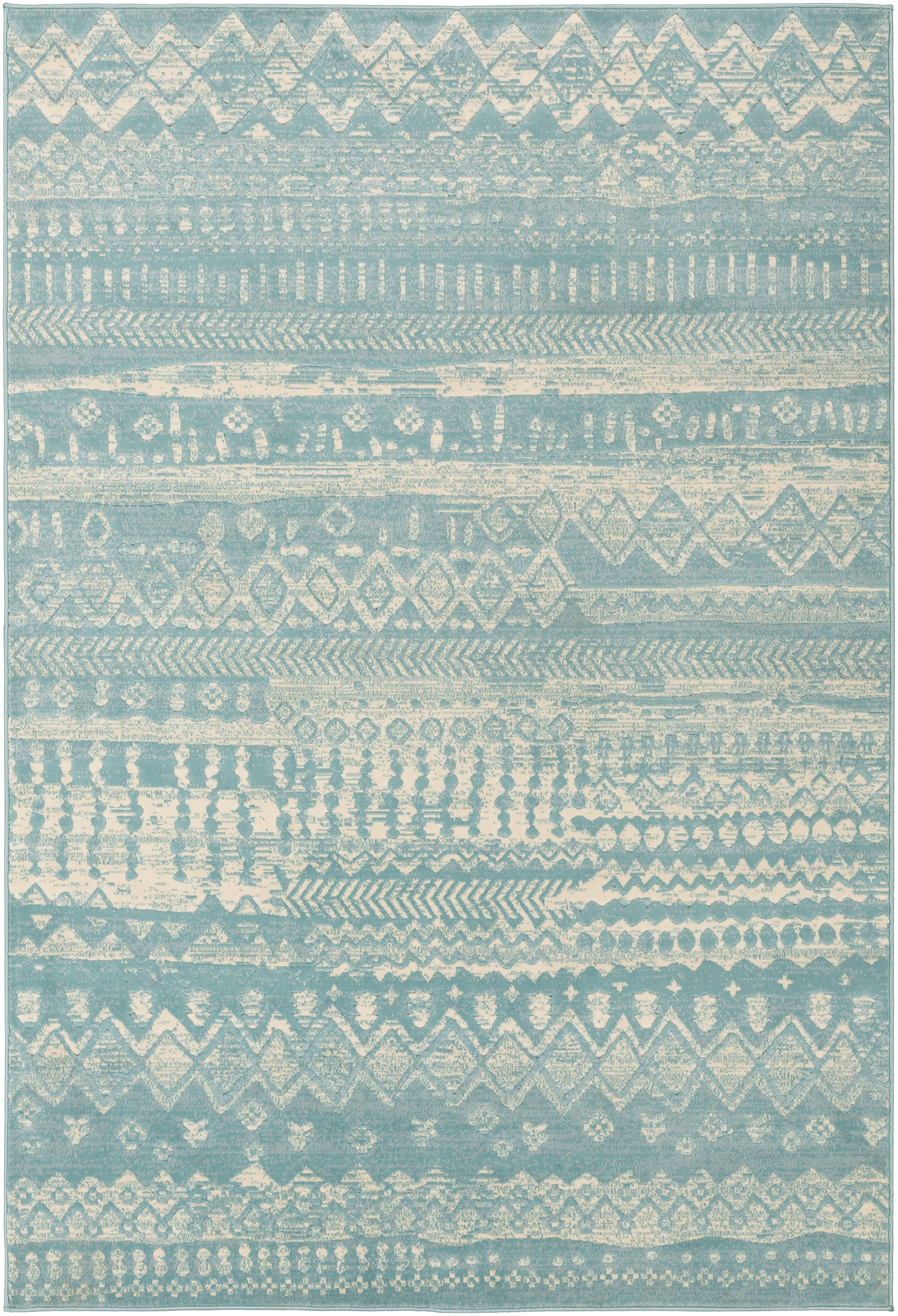 City Blue Indoor 2' x 3' Machine Woven Rug - Image 0