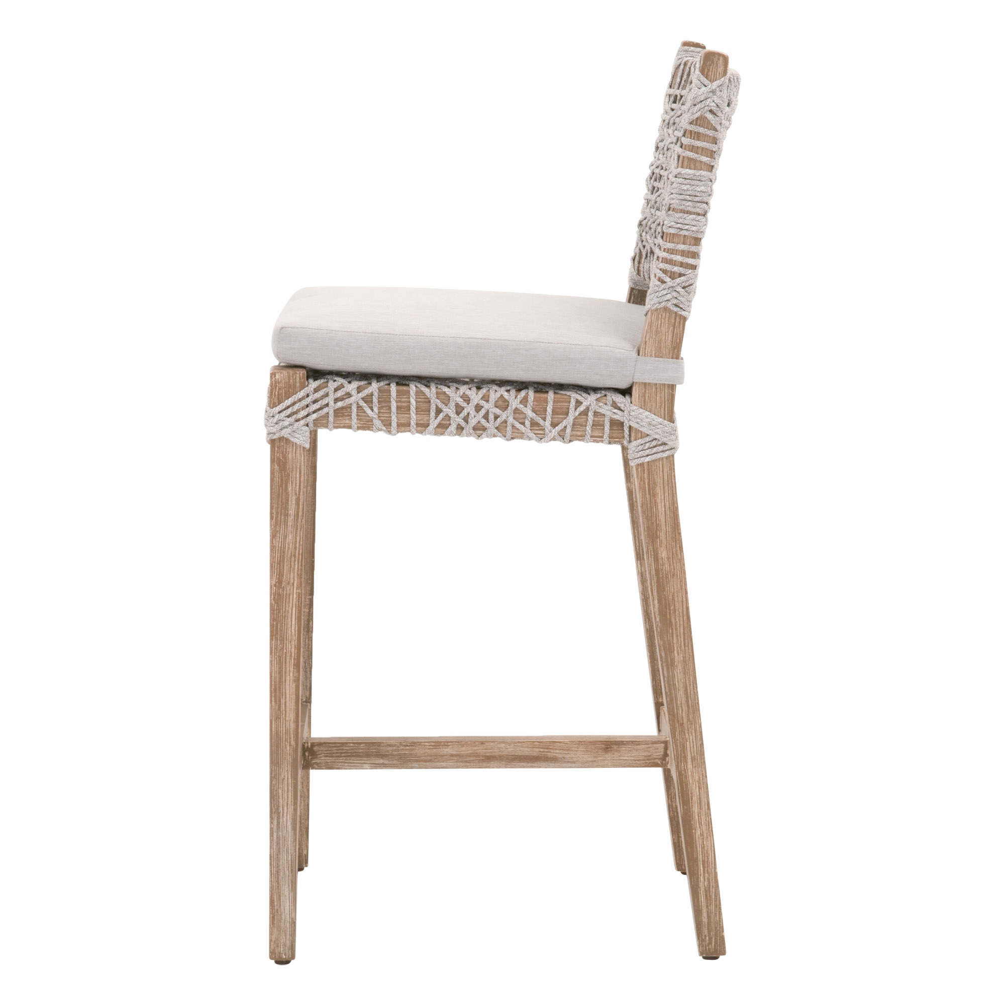 Costa Counter Stool, Taupe & White - Image 2