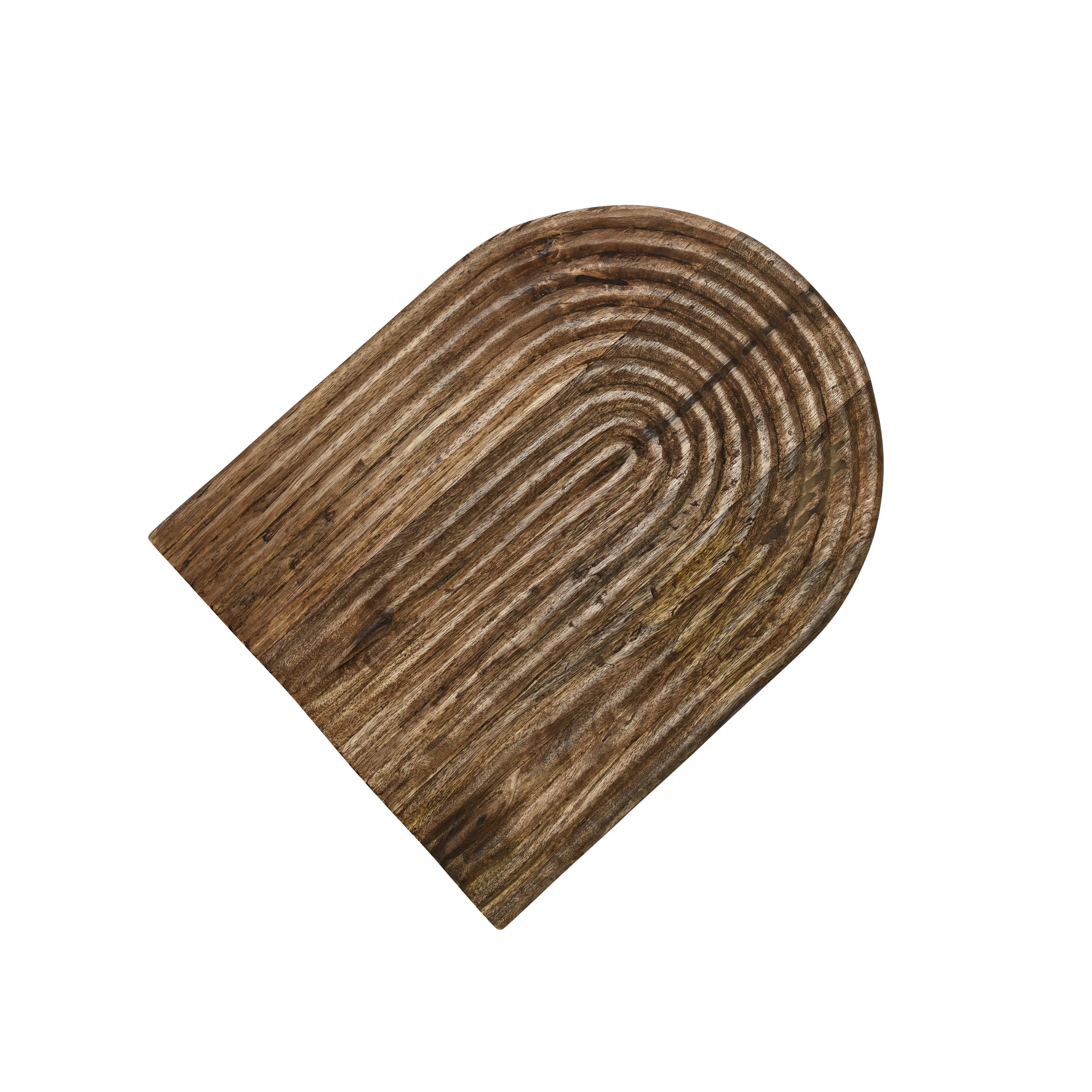 Carved Arch Mango Wood Serving Board, Natural - Image 0