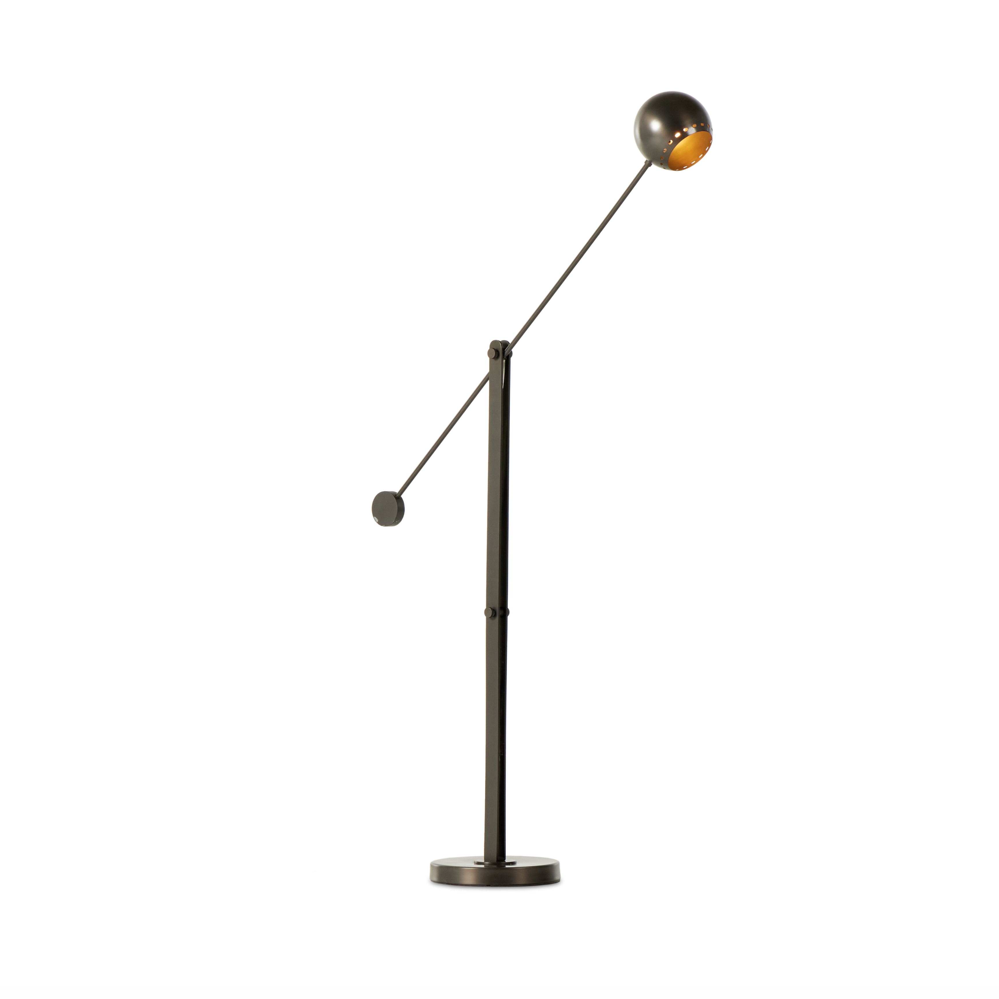 Torin Floor Lamp-Dark Antique Brass - Image 0