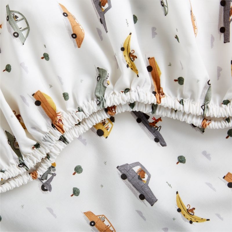 Stay Cool Transportation 100% Organic Cotton Baby Crib Fitted Sheet - Image 4