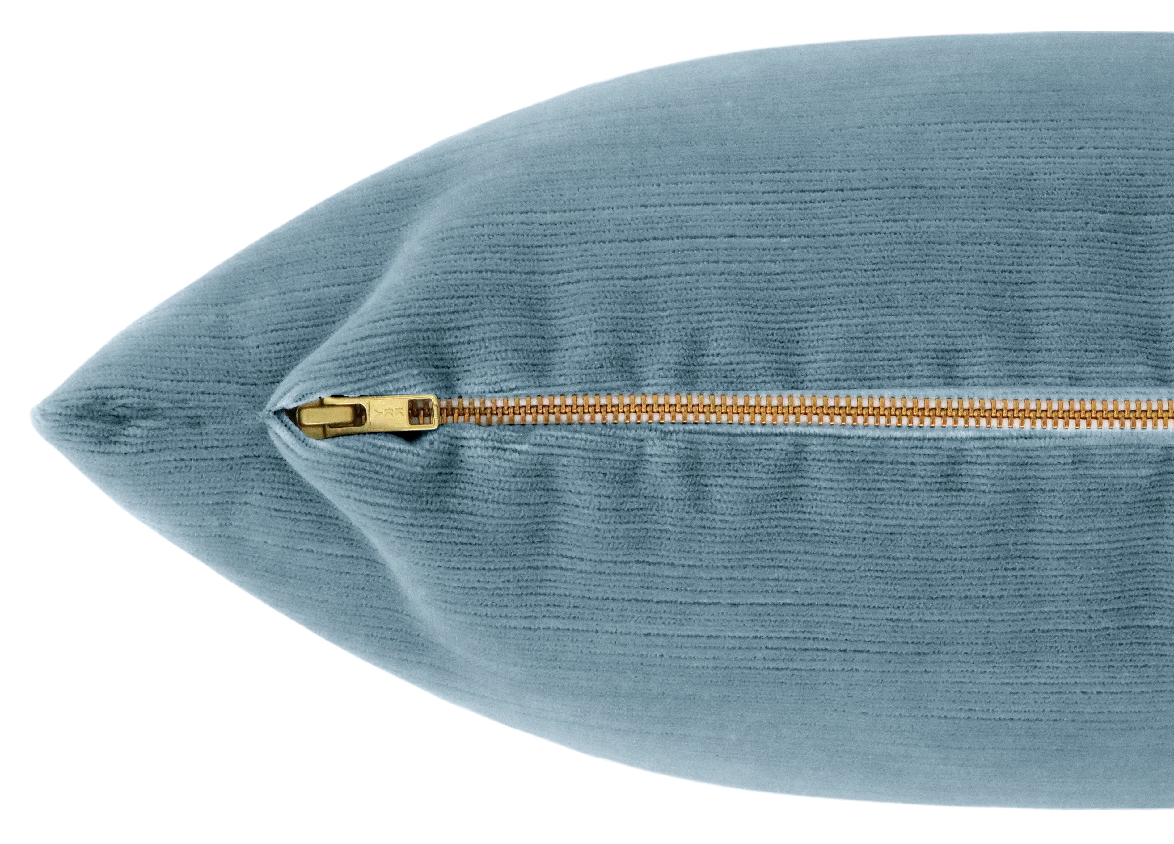 THE XL LUMBAR :: STRIE VELVET // CHAMBRAY - 14" X 48" - Image 1