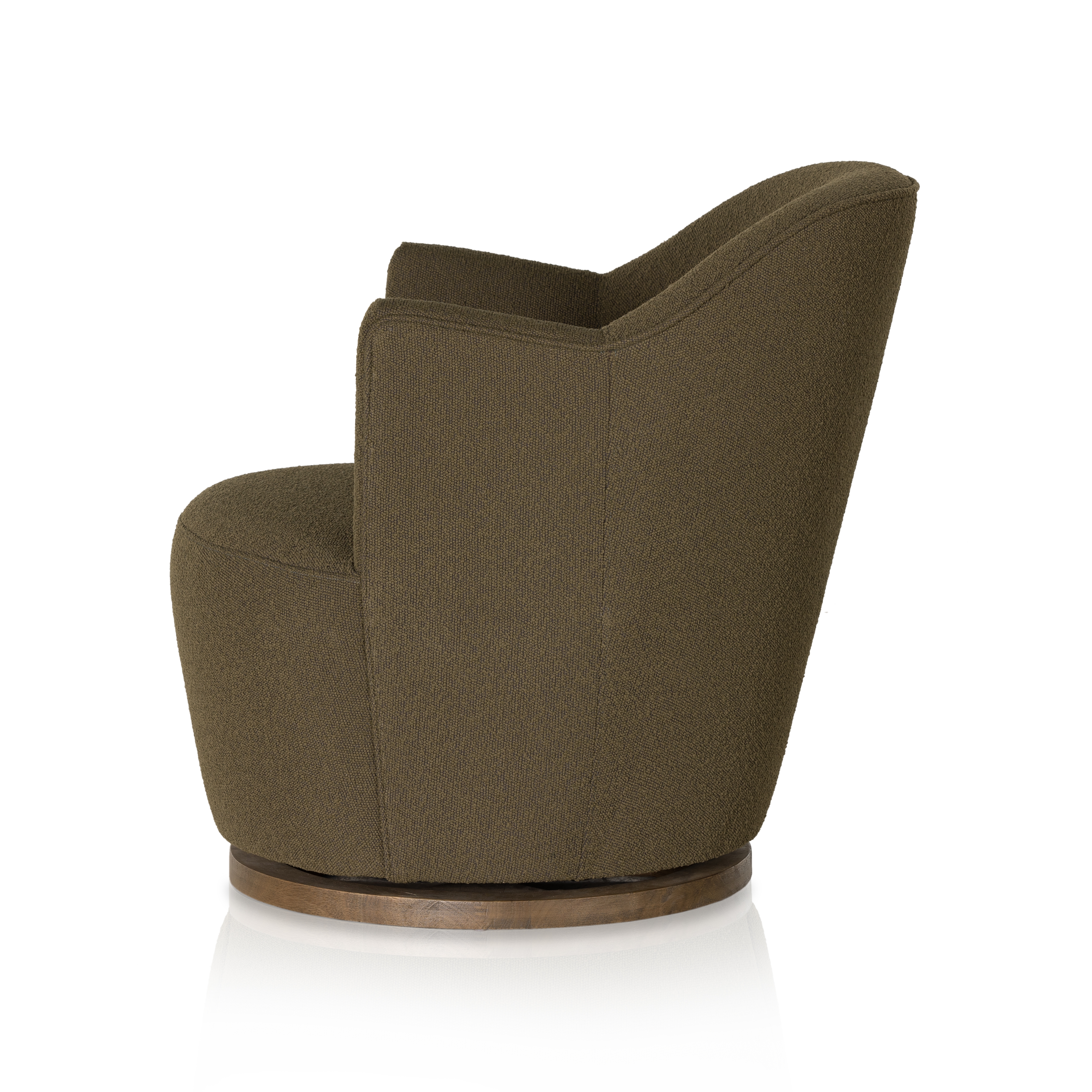 Aurora Swivel Chair - FIQA Boucle Olive - Image 5