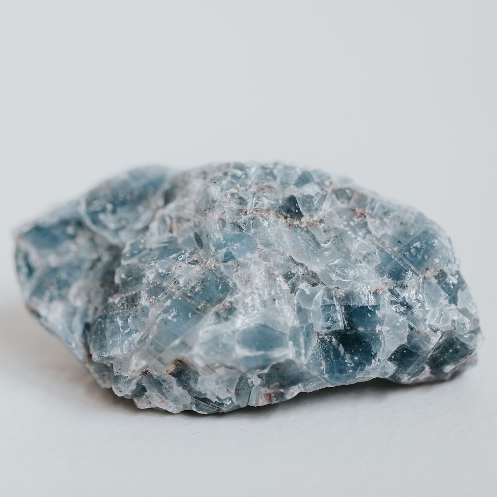 Before Noon Blue Calcite Crystal, Blue, Medium - Image 0