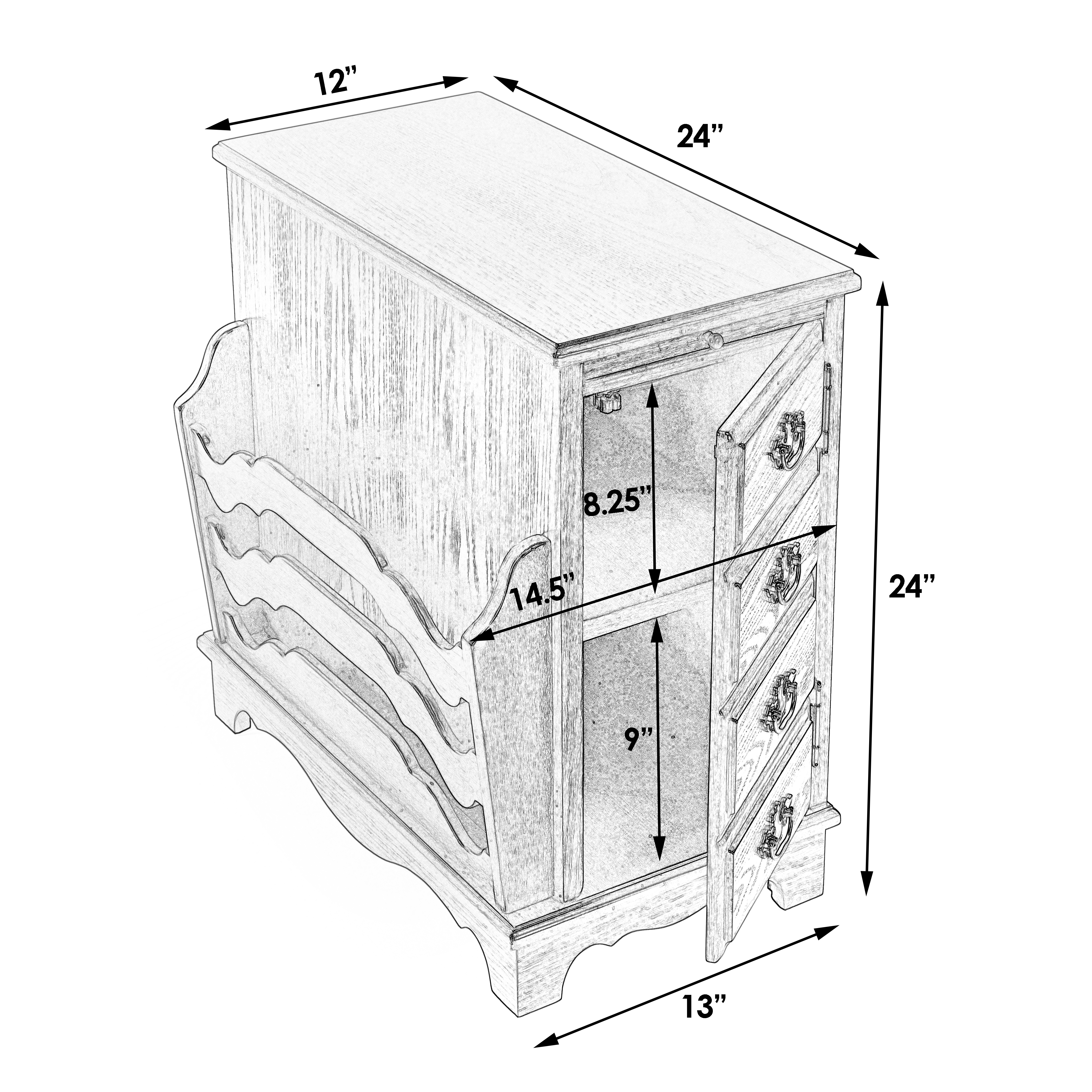 Gregory Vintage Oak Side Table - Image 1