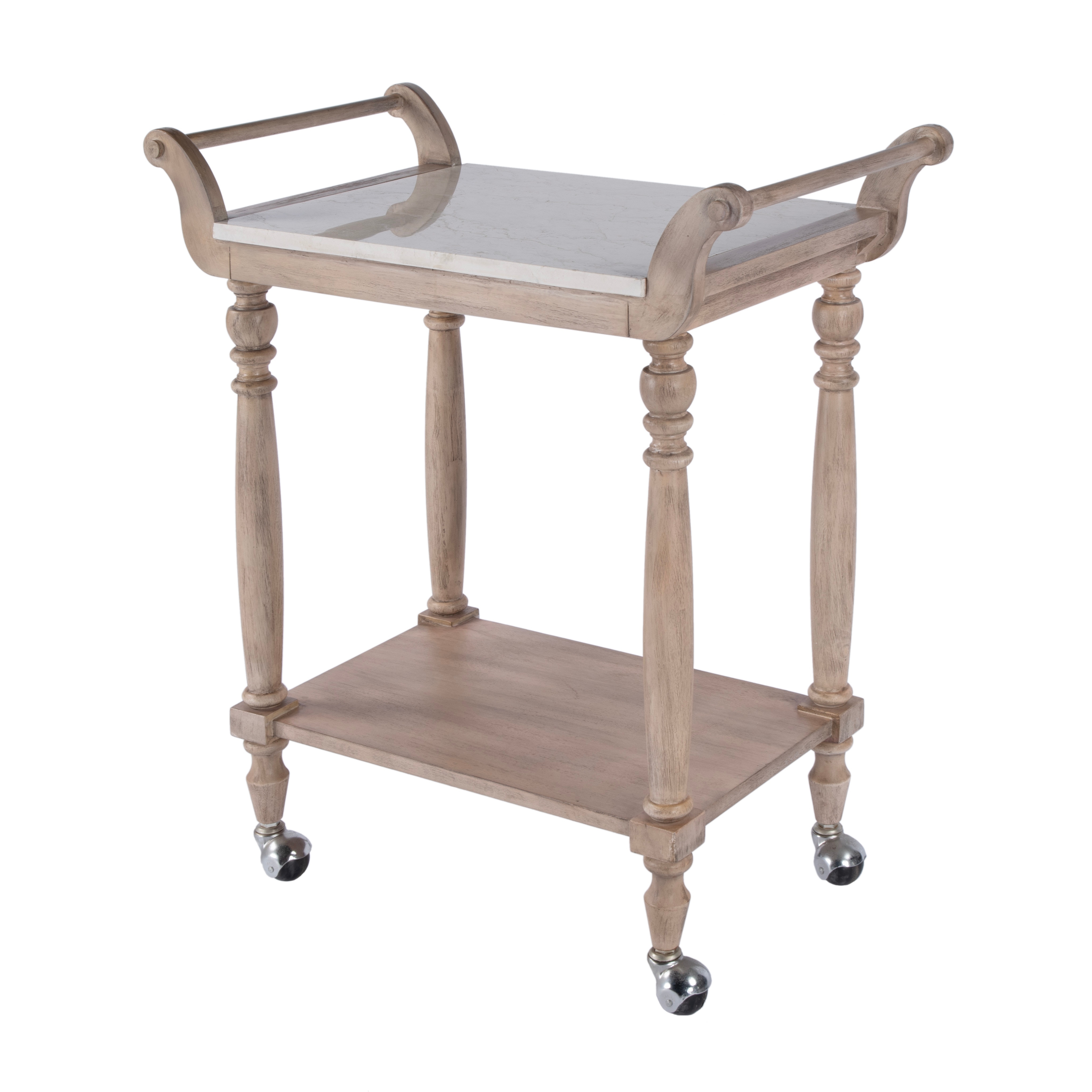 Danielle Sandalwood Beige Bar Cart - Image 0