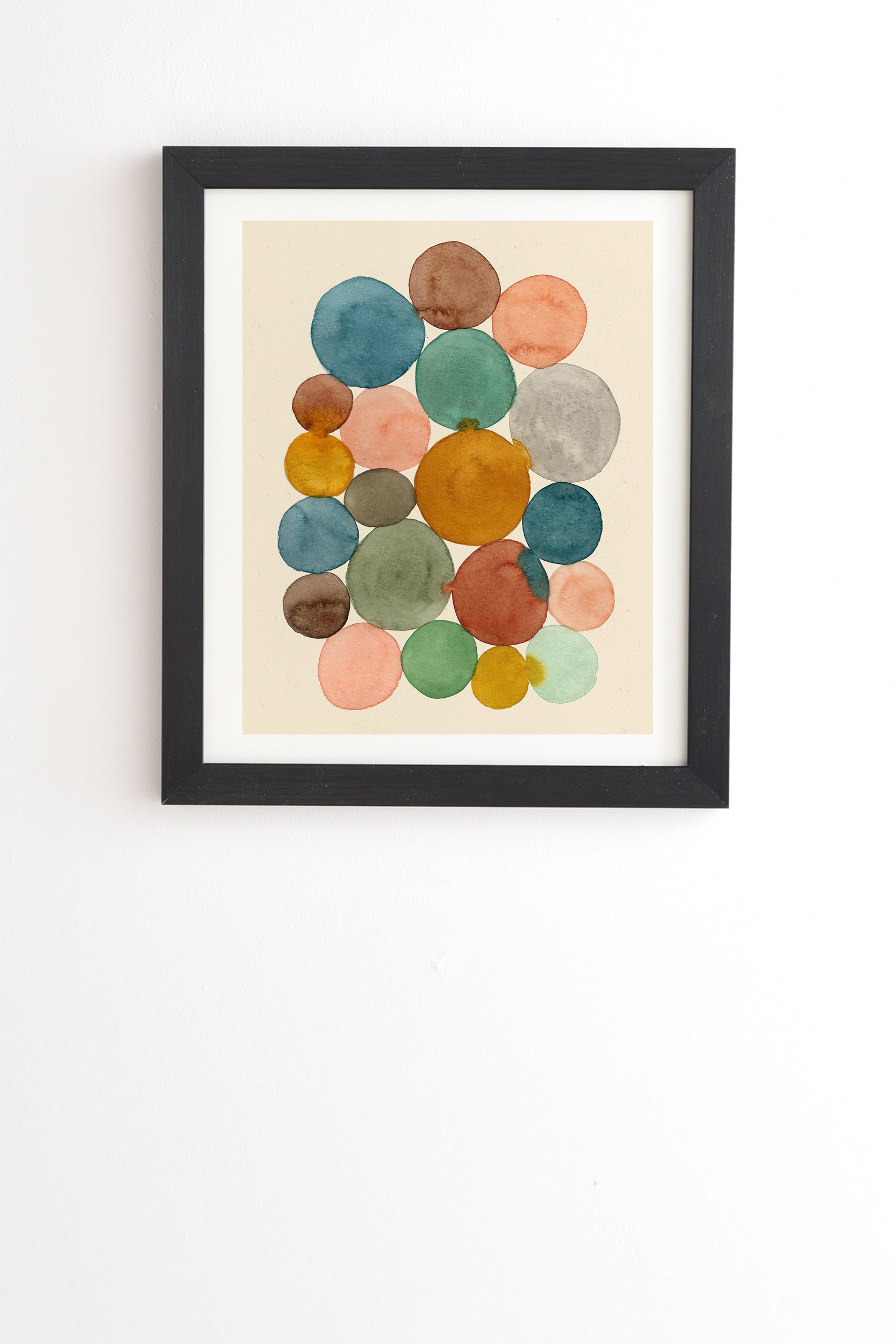 Connected Dots by Pauline Stanley - Framed Wall Art Basic Black 12" x 12" - Image 1