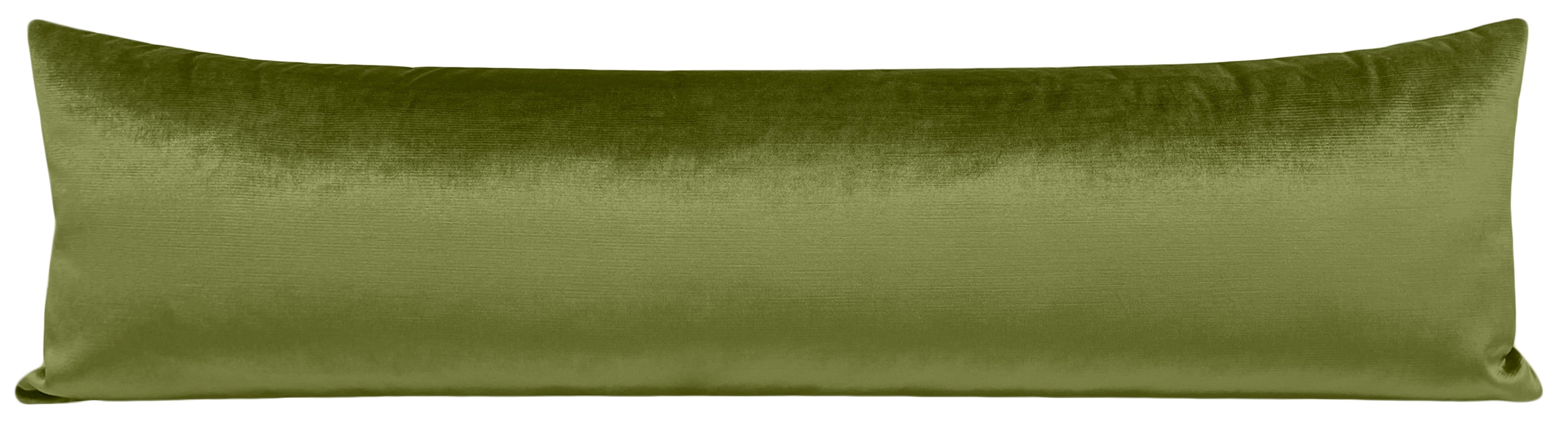 THE XL LUMBAR :: FAUX SILK VELVET // OLIVE - BY THE YARD - Image 2