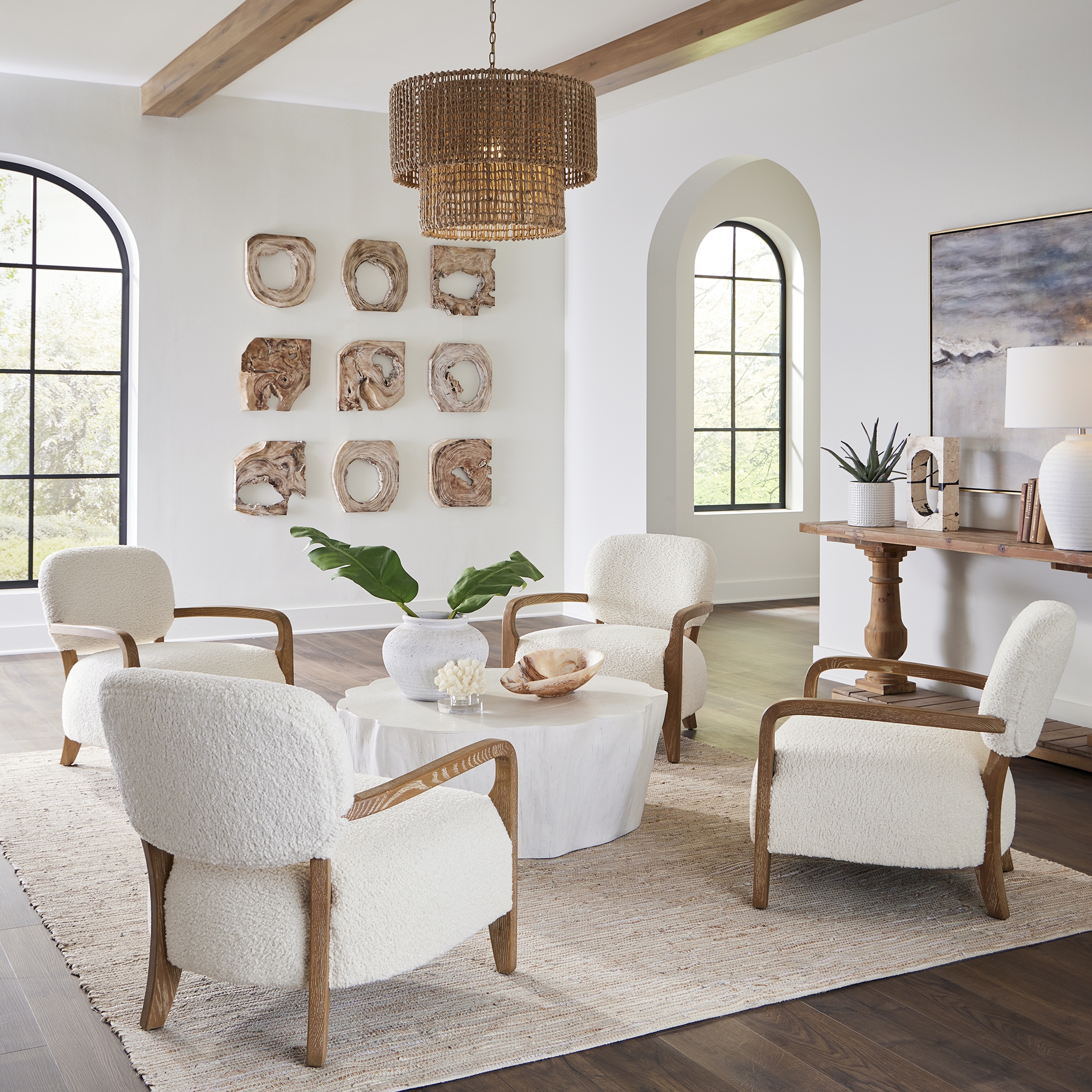 Telluride Natural Shearling Accent Chair - Image 3