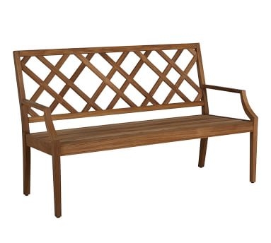 Kesao 50" Bench Cushion, Sunbrella(R) - Outdoor Linen; Dove - Image 5