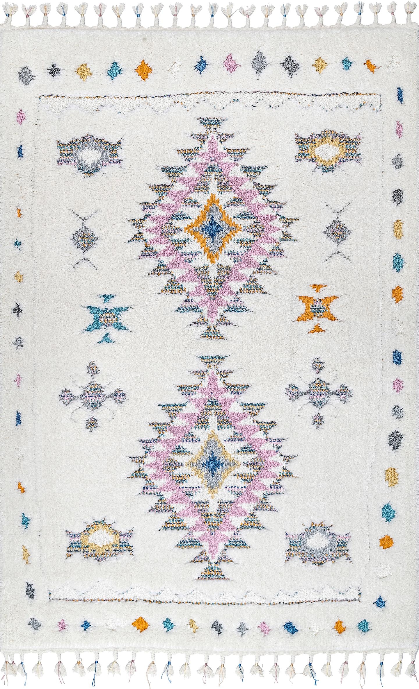 Jocelyn Carved Tribal Shag Area Rug - Image 1