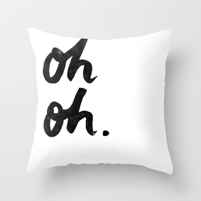 Oh Oh Throw Pillow by Mareike BaPhmer - Cover (16" x 16") With Pillow Insert - Outdoor Pillow - Image 0
