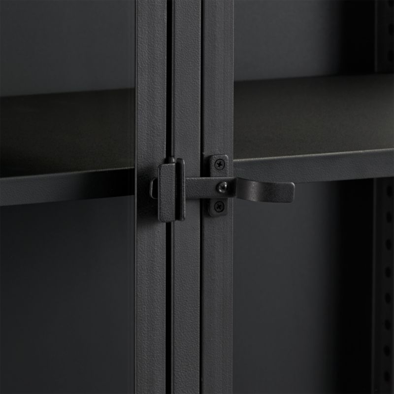 Casement Black Tall Storage Cabinet - Image 8