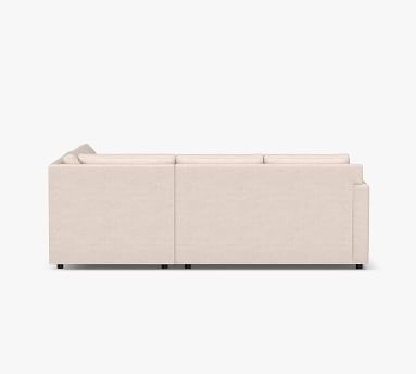 Sanford Square Arm Upholstered Right Arm 3-Piece Corner Sectional, Polyester Wrapped Cushions, Performance Heathered Tweed Desert - Image 4