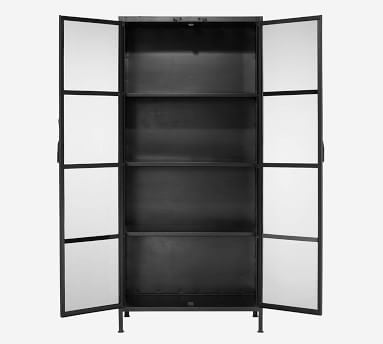 Lomita Tall Storage Cabinet, Black, 31"L x 69"H - Image 3