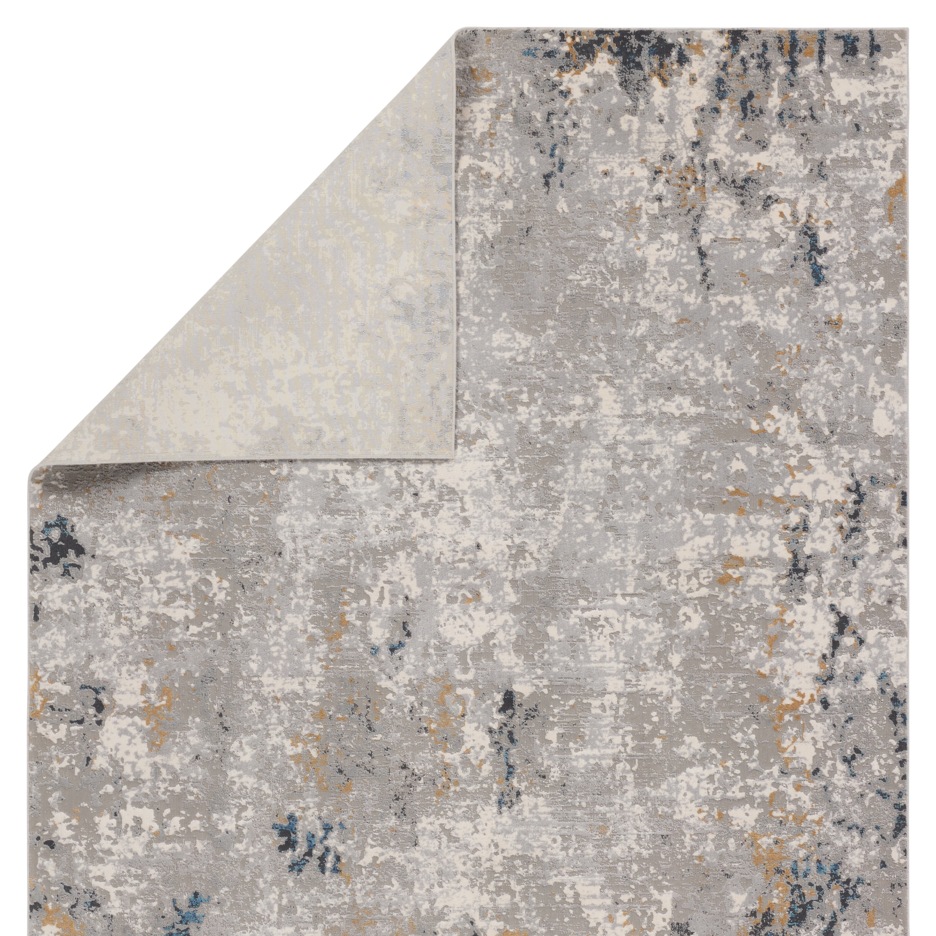 Lancet Abstract Silver/Blue Area Rug (6'X9') - Image 2