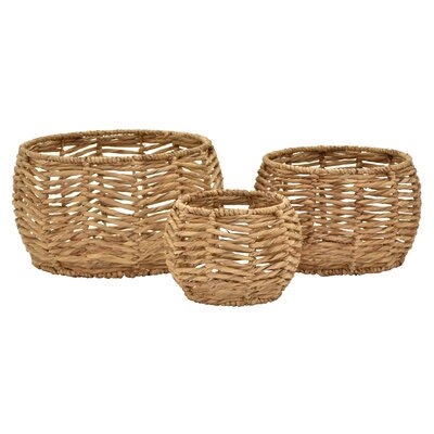 3 Piece Rattan Basket Set - Image 0