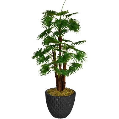 Artificial Indoor/Outdoor Décor Floor Palm Tree in Pot - Image 0