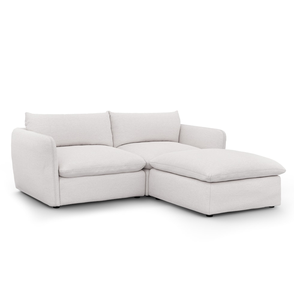Leigh 92" Modular Sectional - Silver Ivory - Image 1