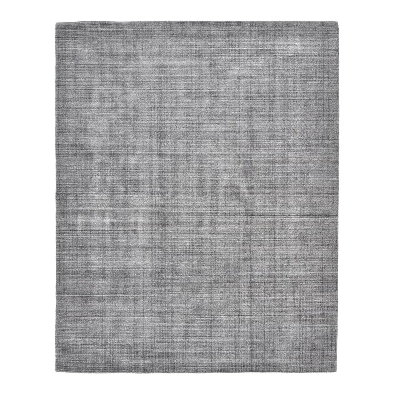 Solo Rugs Solo Rugs Ashton Loom Knotted Wool Area Rug, Dark Gray, 8 x 10 - Image 0