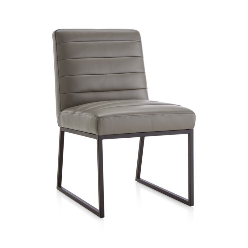 Channel Leather Dining Chair - Image 1