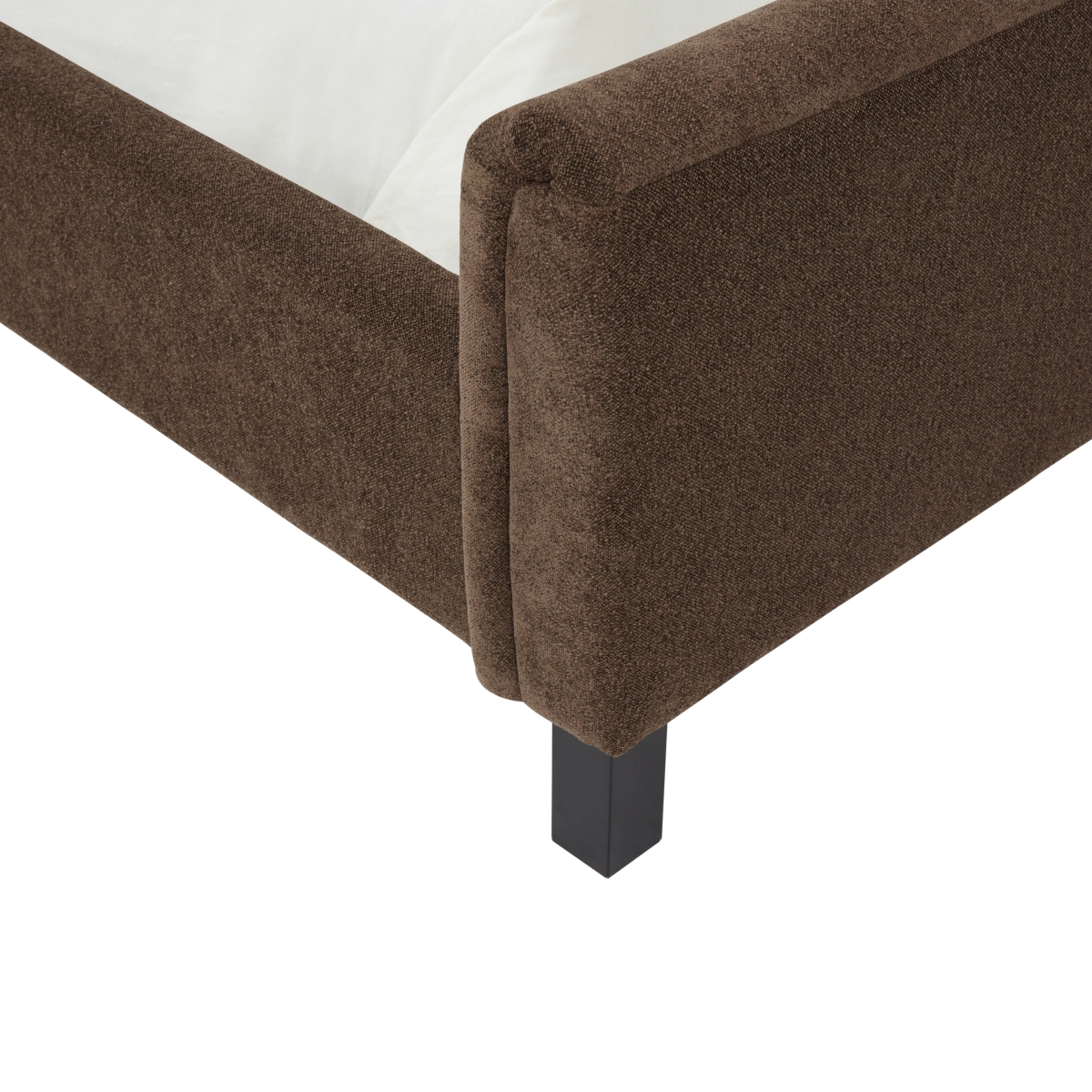Finney Upholstered Bed - Dark Brown - Image 3