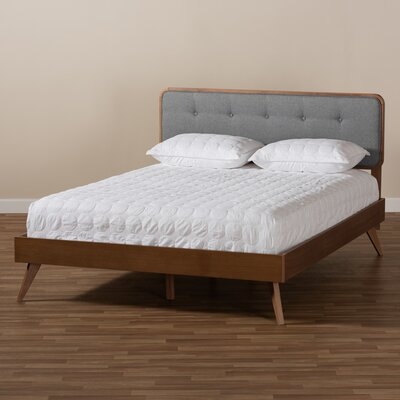 Comeau Mid-Century Modern Upholstered Platform Bed - Image 0