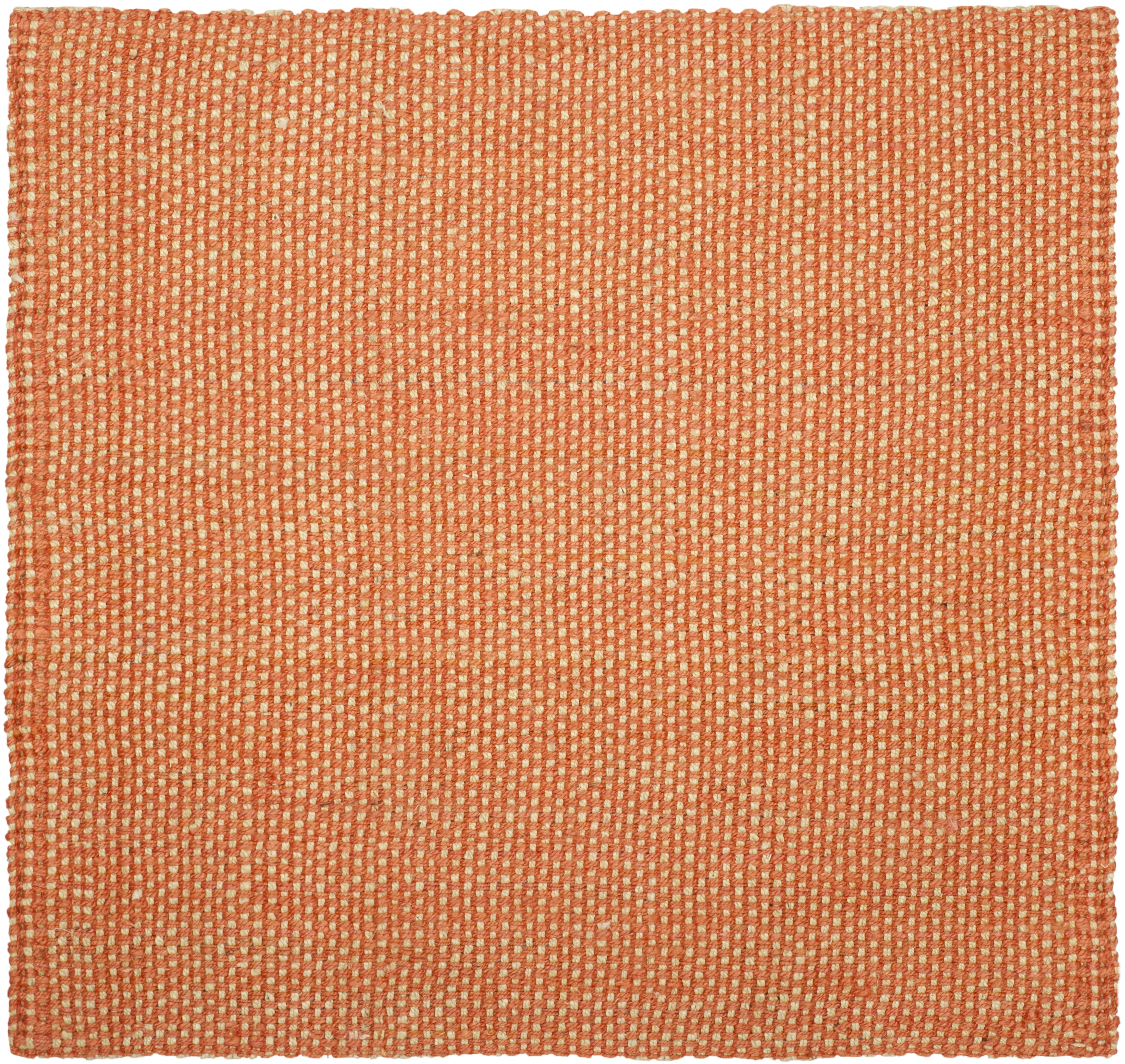 Arlo Home Hand Woven Area Rug, NF262B, Rust/Natural,  6' X 6' Square - Image 0