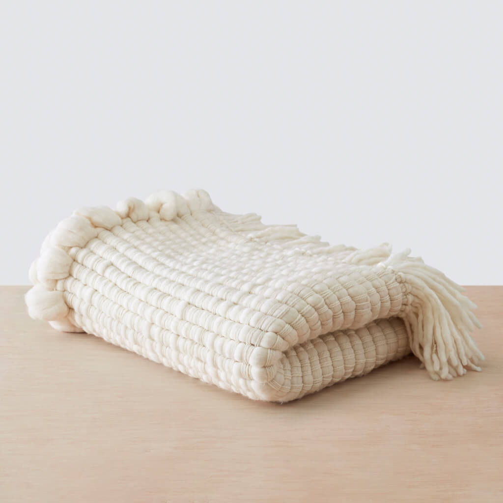 The Citizenry Celeste Chunky Wool Throw | Ivory - Image 8
