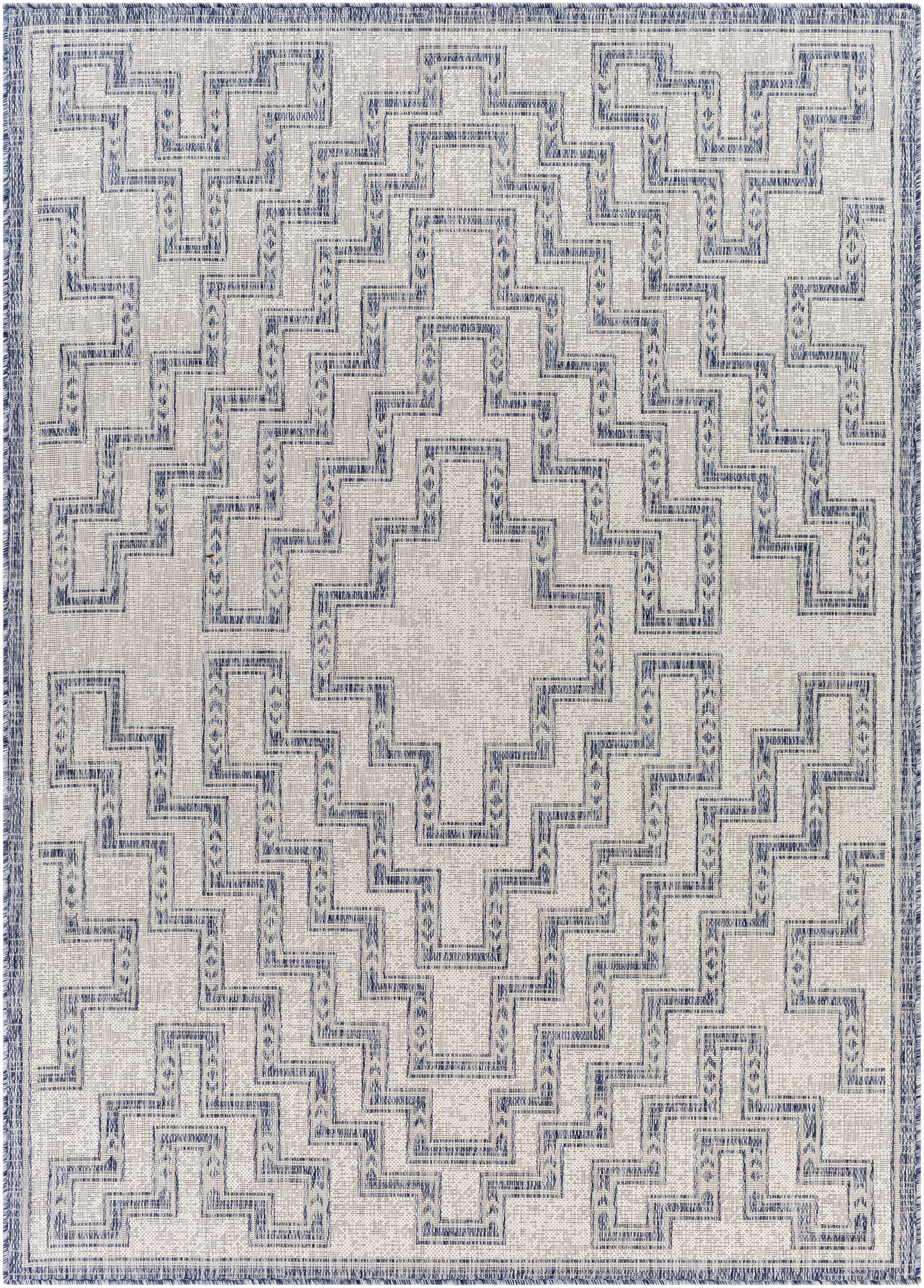 Tuareg Beige Outdoor 9'2" x 12' Machine Woven Rug - Image 0