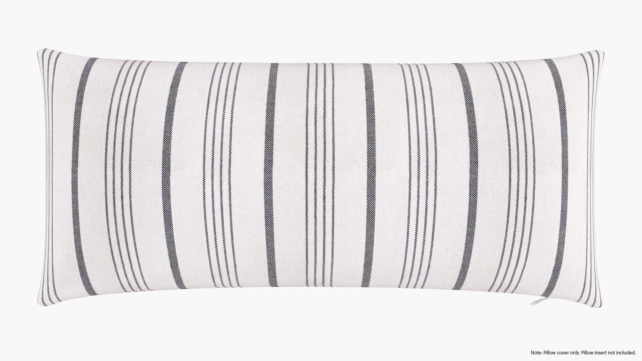 Throw Pillow Cover 14" x 30", Black Market Stripe, 14" x 30" - Image 0