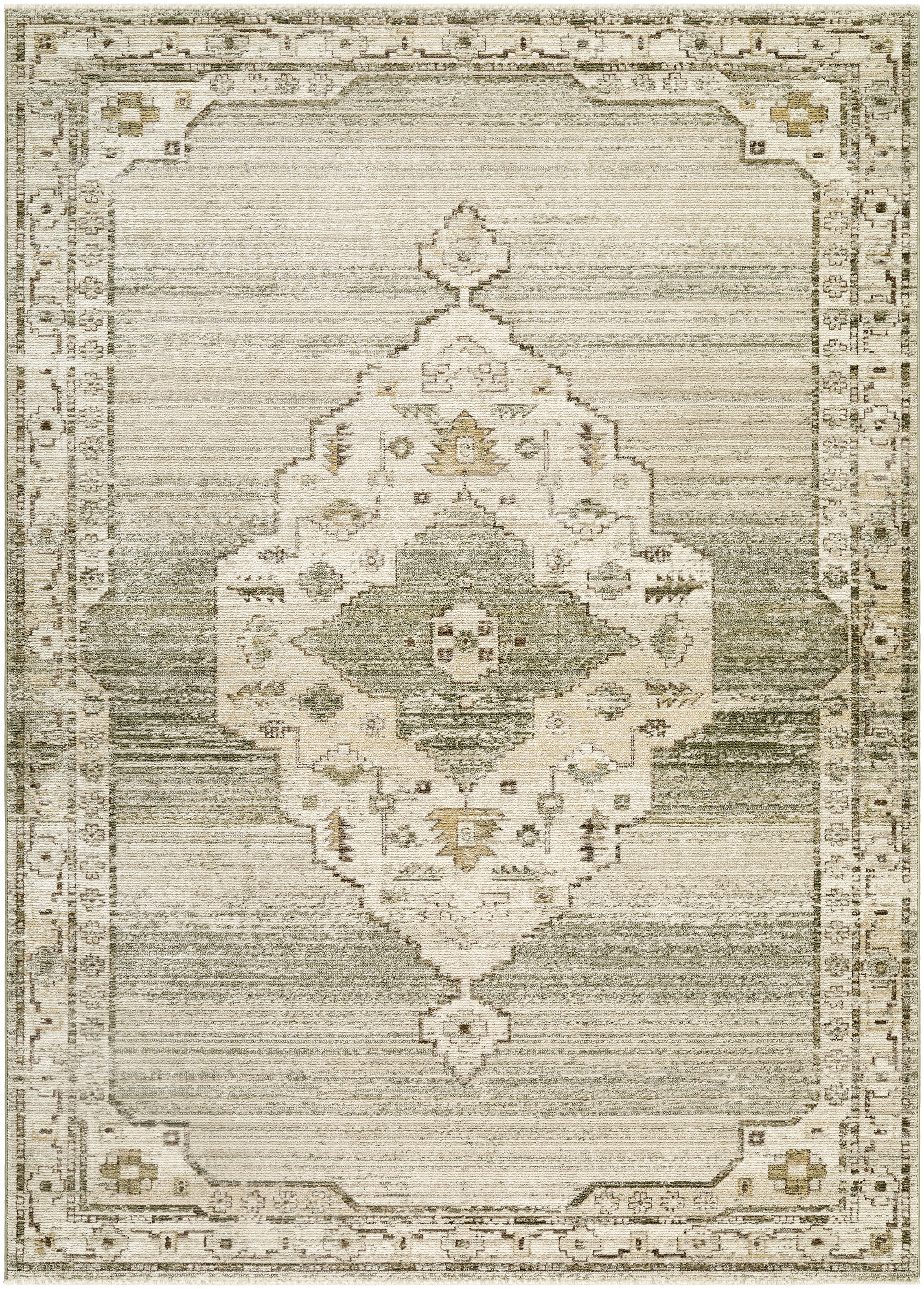 Fifth Avenue Beige Indoor 6'7" x 9' Machine Woven Rug - Image 0