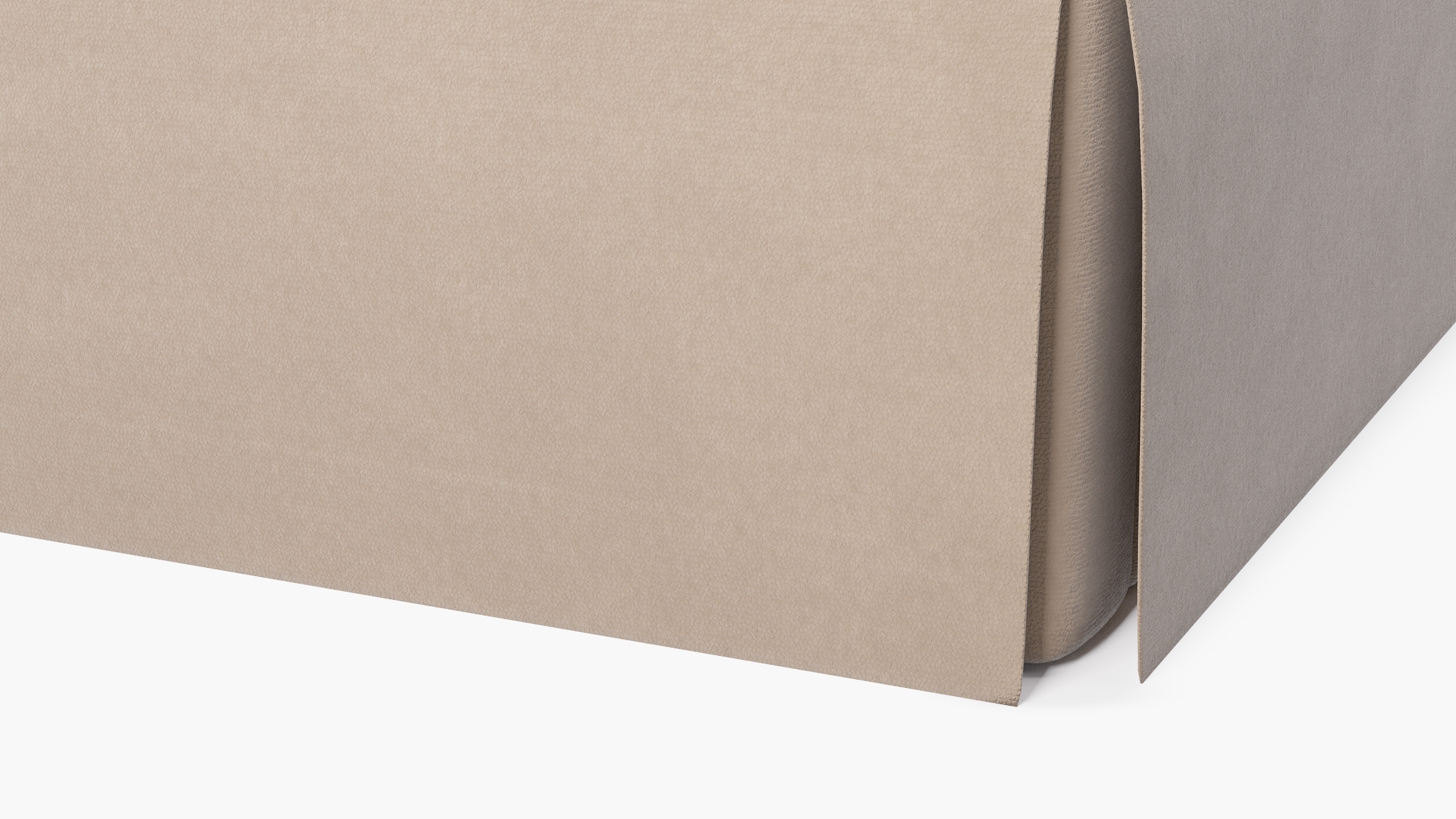 Skirted Track Arm Sofa, Oatmeal Luxe Velvet, Extra Deep (43") - Image 6