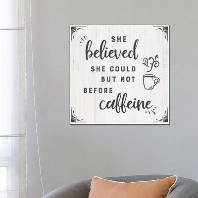 Caffiene by CAD Designs - Wrapped Canvas Textual Art Print - Image 0