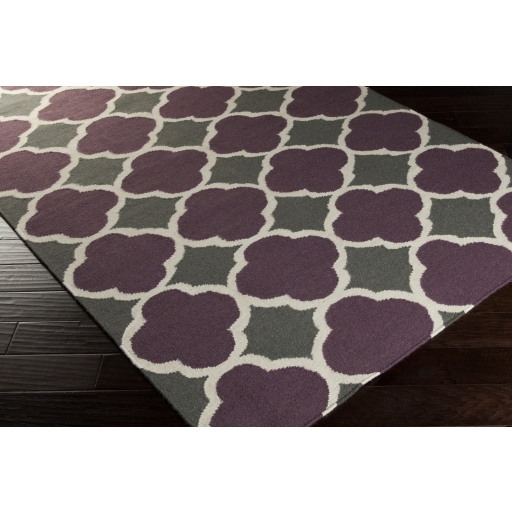 Frontier Purple Indoor 9' x 13' Handmade Rug - Image 1