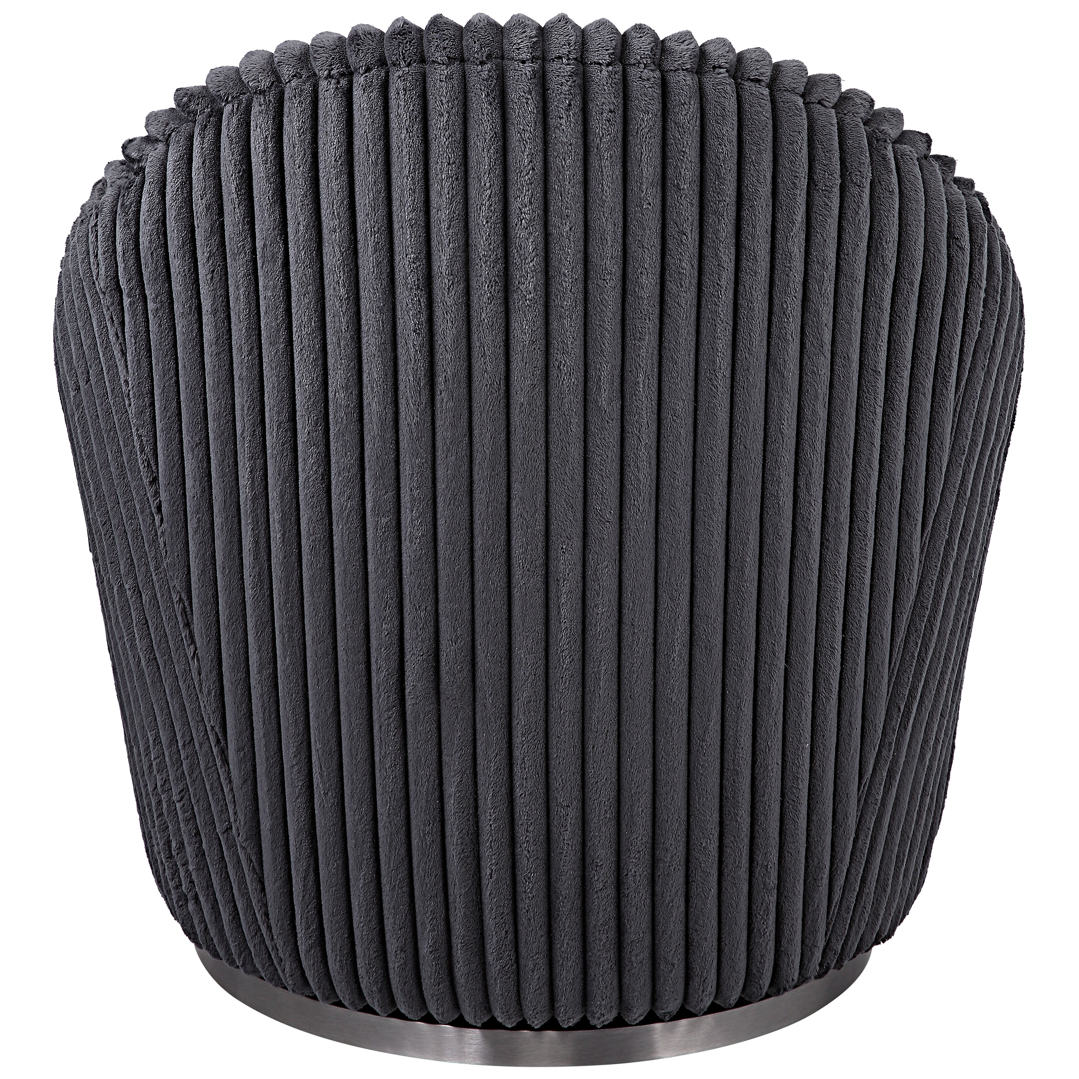 Crue Gray Fabric Swivel Chair - Image 6