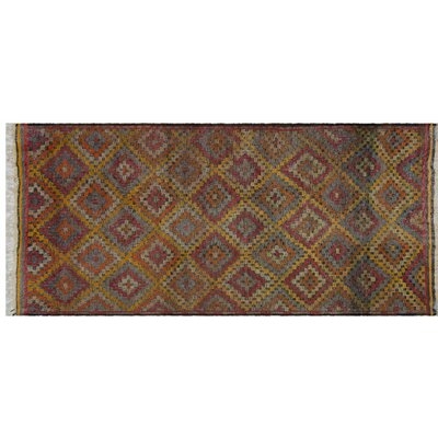 One-of-a-Kind Feist Hand-Knotted 1960s Turkish Brown 4'10" x 11'2" Runner Area Rug - Image 0