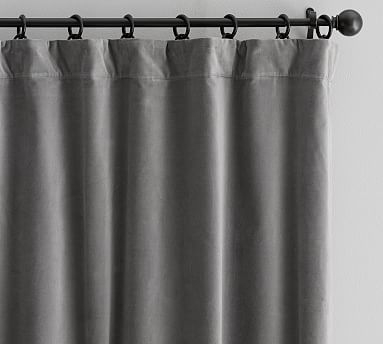 Velvet Twill Curtain, 50 x 84", Flagstone - Image 0