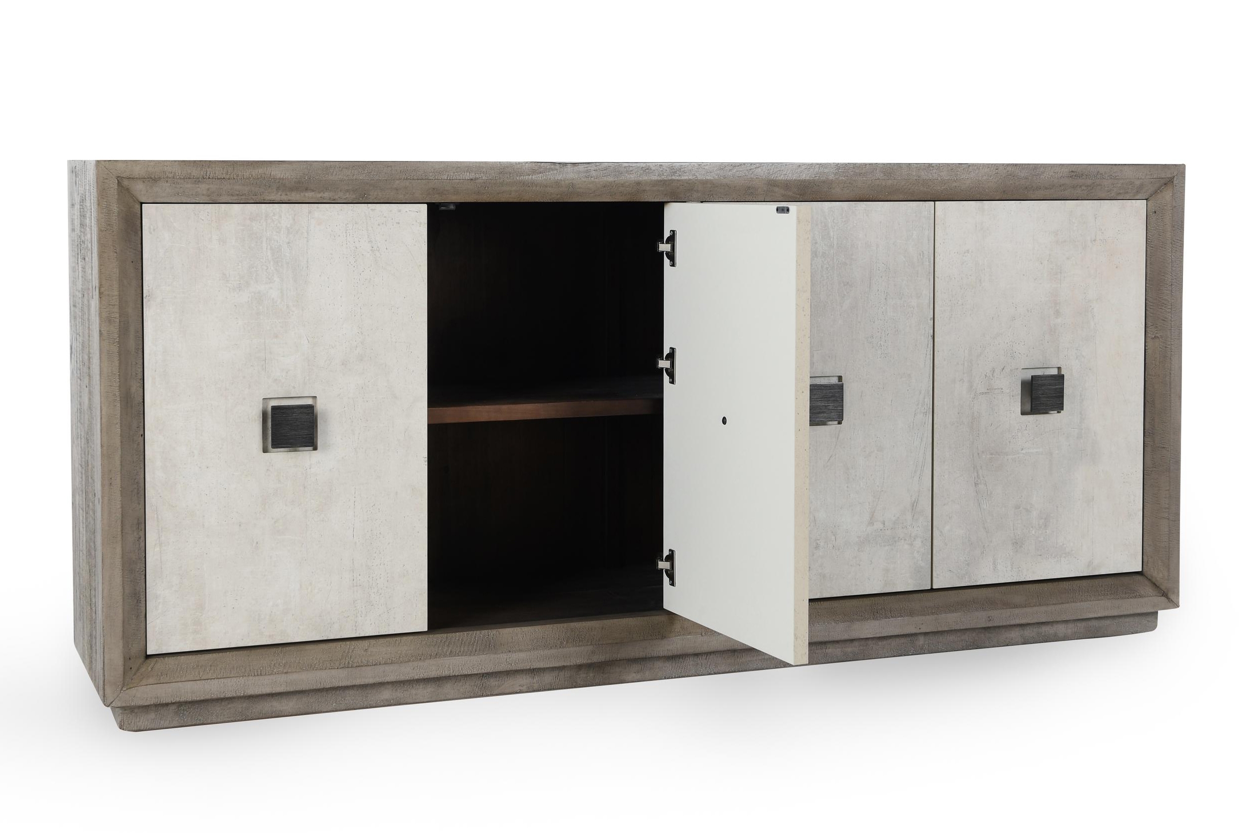 Denver 4Dr Sideboard Distressed Gray/Antique White - Image 3