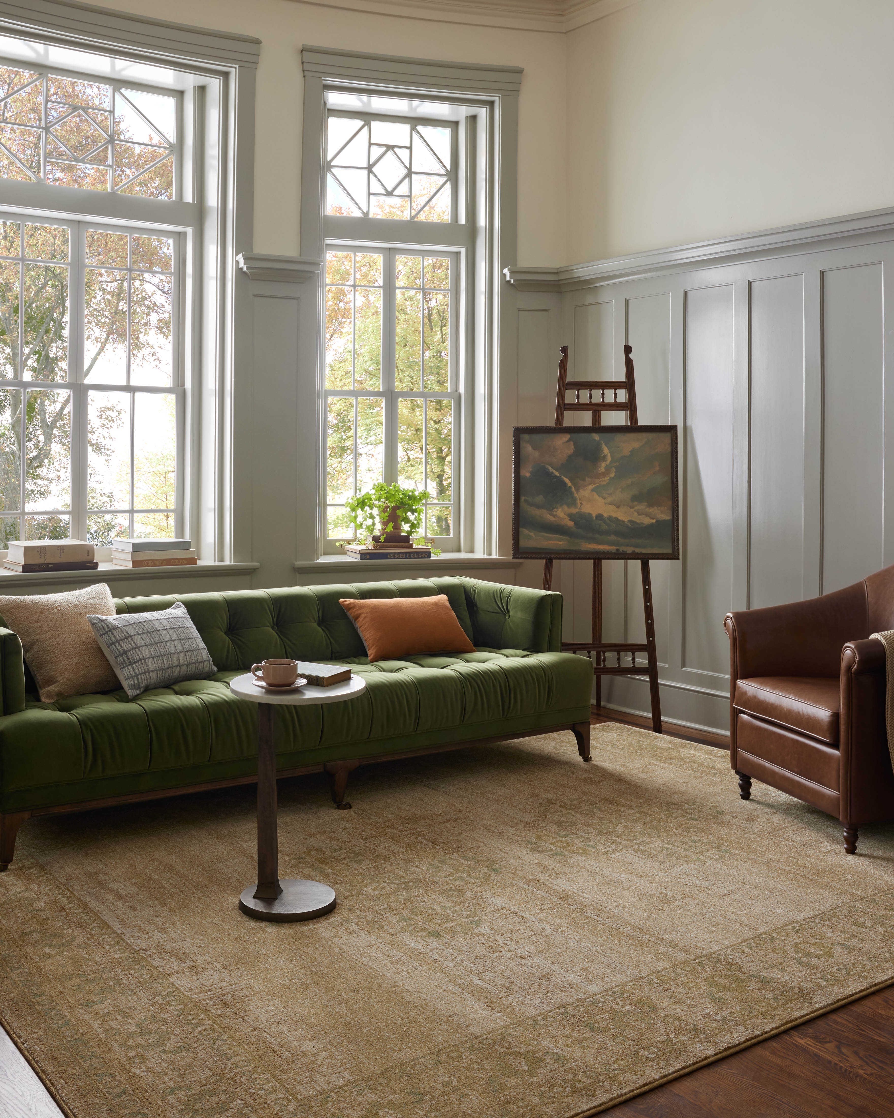 Magnolia Home by Joanna Gaines x Loloi Mona Antique / Spa 18" x 18" Sample - Image 1