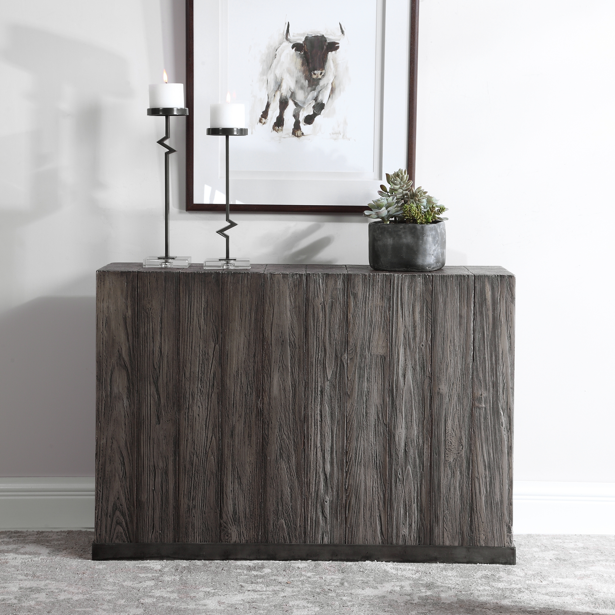 Latham Reclaimed Wood Console Table - Image 0