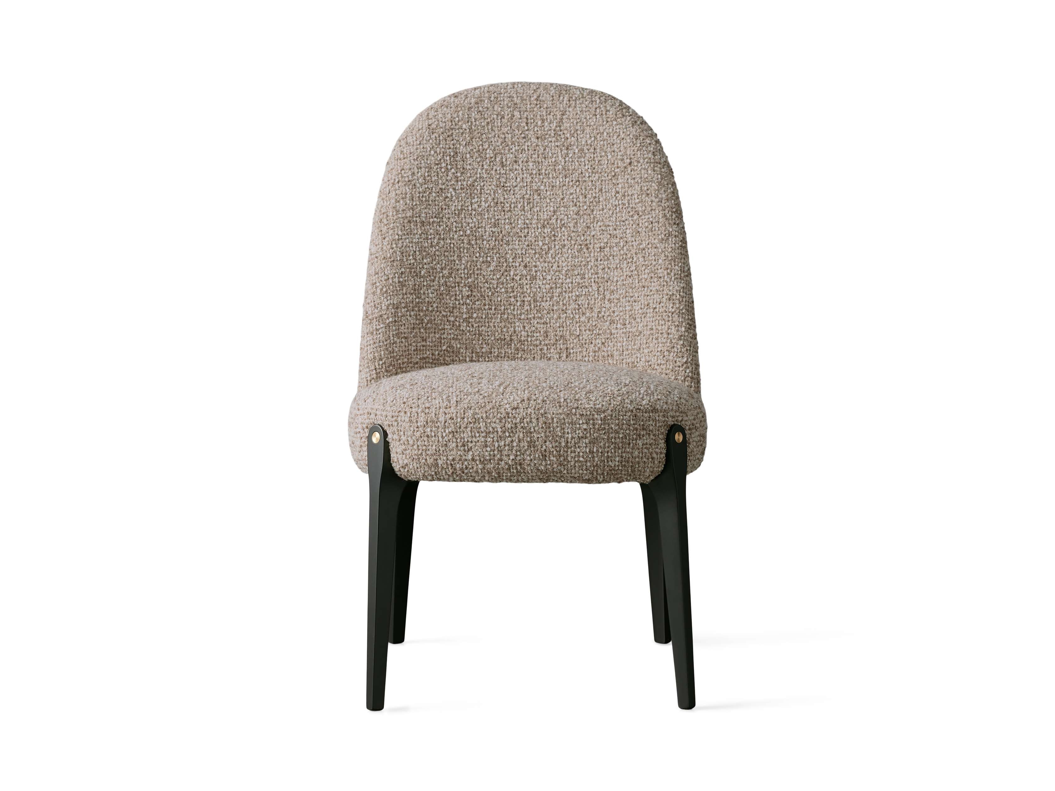 Bottoni Dining Chair in Upholstered Sarsina Mink - Image 0