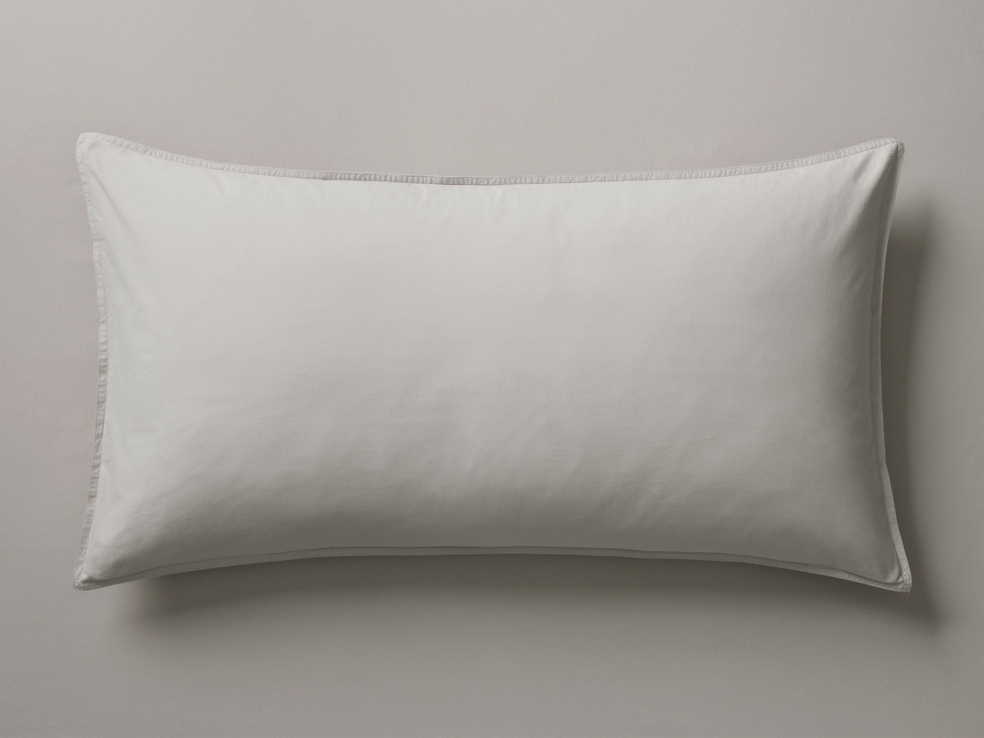 Italian Garment-Dyed Sham Percale Standard in Natural - Image 0