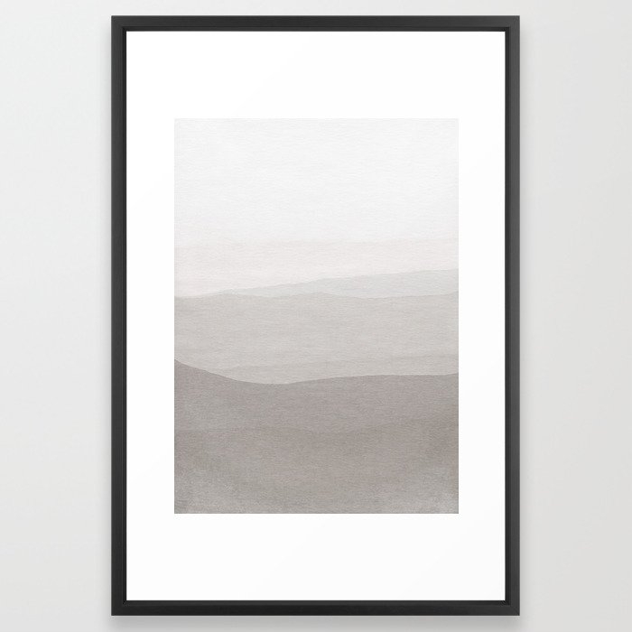 Subtle Layers Framed Art Print by Georgiana Paraschiv - Vector Black - LARGE (Gallery)-26x38 - Image 0