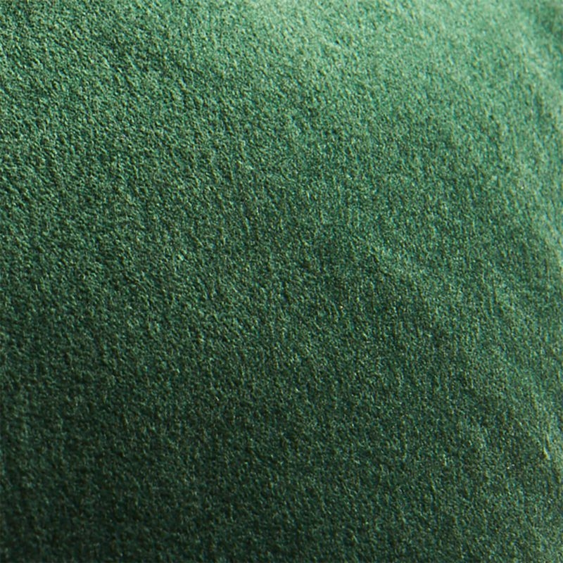 18" Emerald Crushed Velvet Pillow with Feather-Down Insert - Image 3