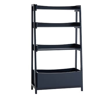 Angled Bookcase, Navy, In-Home Delivery - Image 0