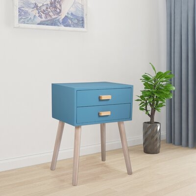 Mchone 2 - Drawer Nightstand in Blue - Image 0