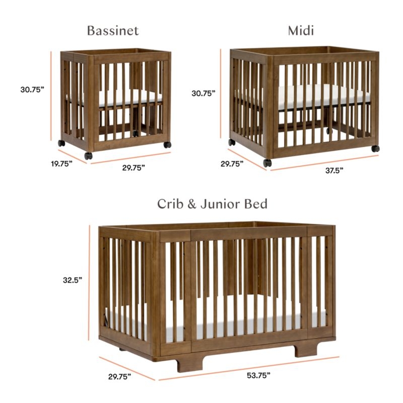 Babyletto Yuzu Walnut Wood 8-in-1 Convertible Baby Crib with All Stages Conversion Kit - Image 10