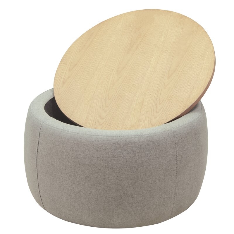 Coffee Table With Storage, Light Gray - Image 4