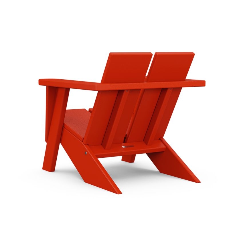 Paso Sunset Red Outdoor Kids Adirondack Chair by POLYWOOD ® - Image 2